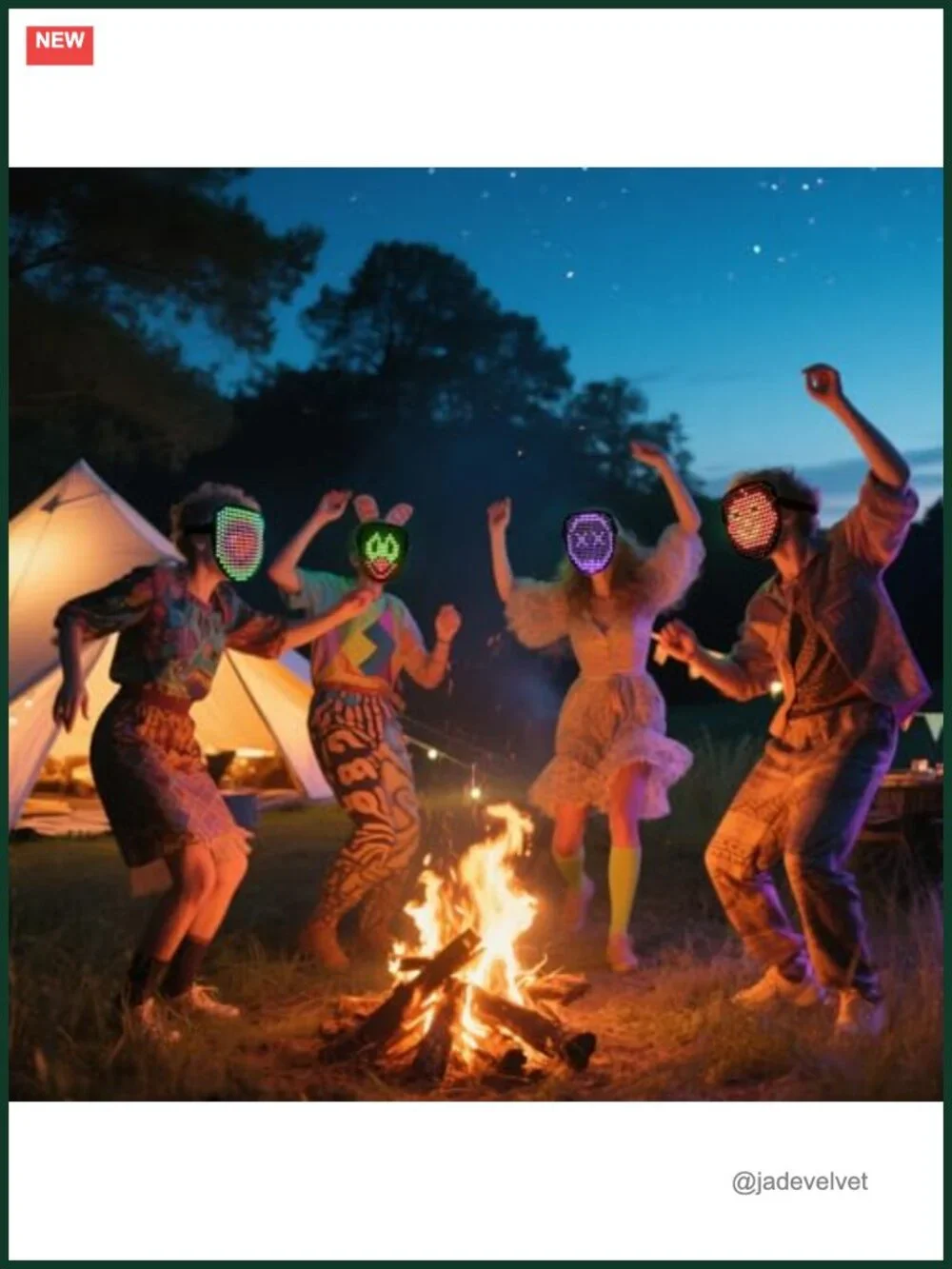 LED Mask with Gesture Control – 25 Graphics & 50 Patterns, Rechargeable,